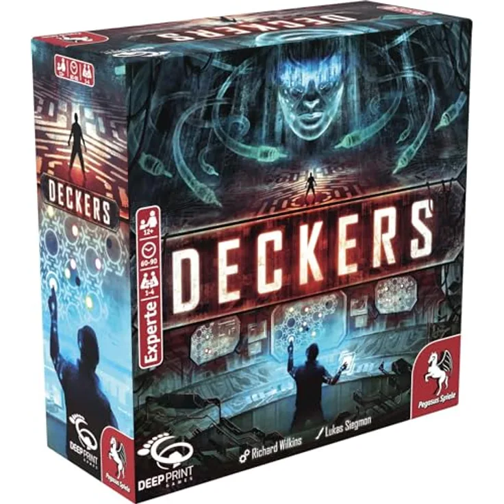 Pegasus Deckers, Deckbuilding-Kartenspiel in dystopischer Zukunft mit 10 Decker-Charakteren und 7 supermassiven Computern, Deutsch