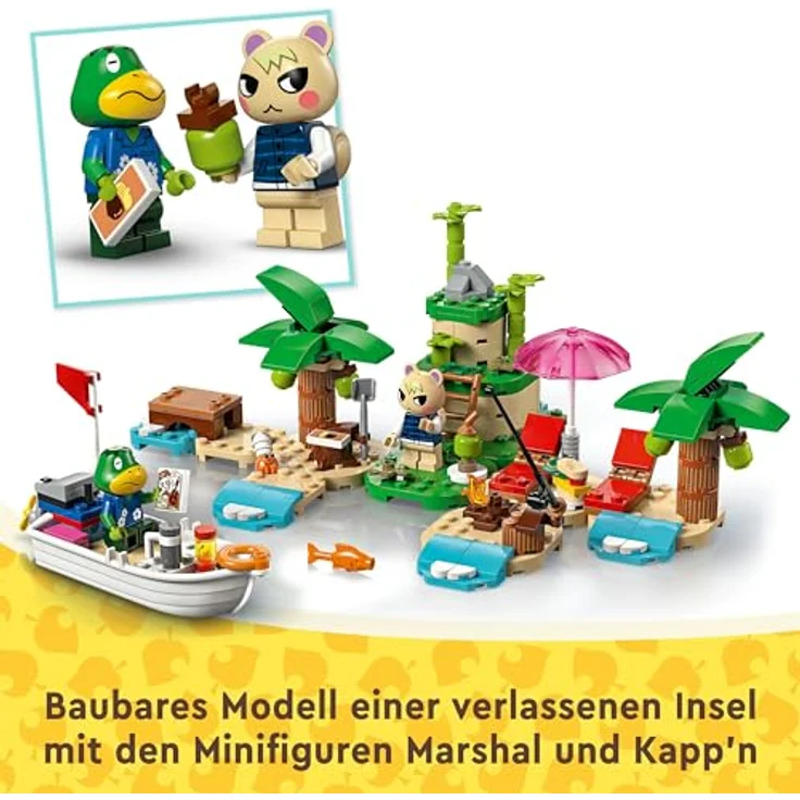 LEGO Animal Crossing Käptens Insel-Bootstour, kreatives Spielzeug für Kinder mit Huschke und Käpten Minifiguren, Geschenk ab 6 Jahren – Bild 3