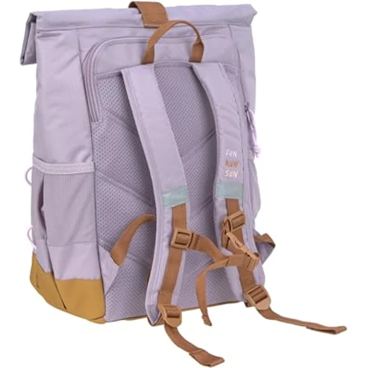 LÄSSIG Kinderrucksack mit Brustgurt Freizeitrucksack wasserabweisend, 12 Liter/Medium Rolltop Backpack lilac – Bild 2
