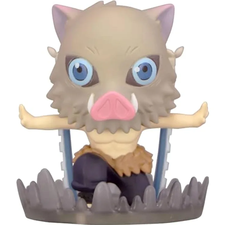 Furyu Demon Slayer: Kimetsu no Yaiba PVC Statue Hashibira Inosuke 7 cm, Detailreiche Sammelfigur in Fensterbox