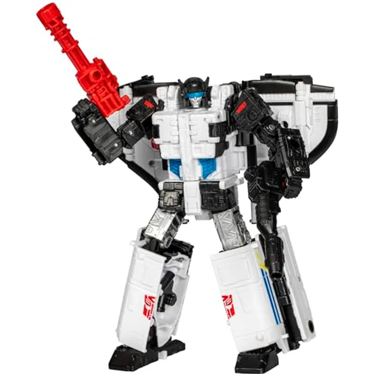 Transformers Legacy United Galaxy Shuttle, 19 cm Action-Figur mit 3 Modi, 5 Blaster-Accessoires und beweglichen Teilen