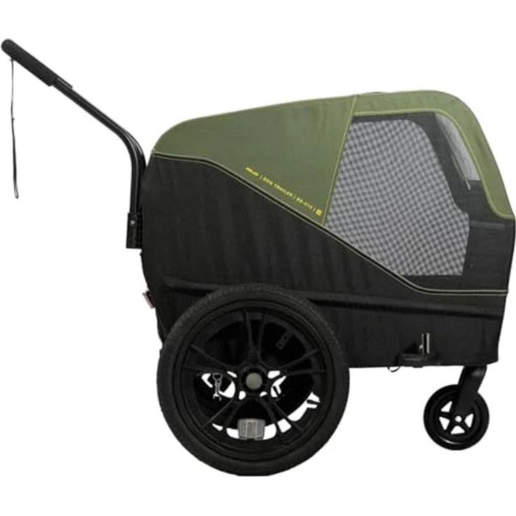 XLC Fahrrad-Hundeanhänger Dog Medium BS-C12, faltbarer Fahrradanhänger mit Insekten- und Wetterschutzdach, max. 25 kg belastbar, inkl. Buggyrad und Sicherheitseinrichtungen – Bild 7