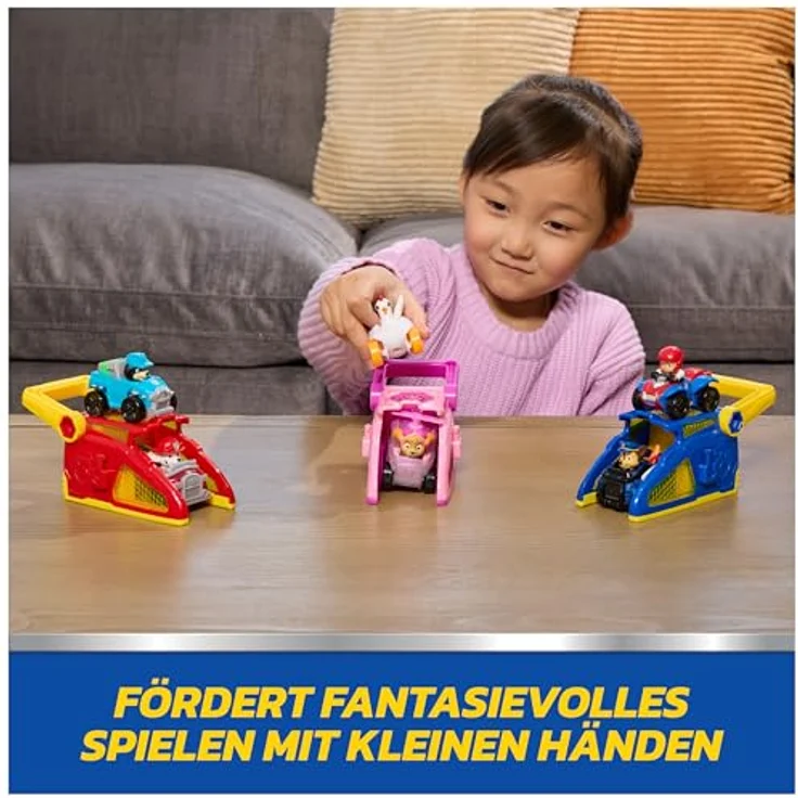 Paw Patrol PAW Pup Squad Launcher 2-Pack, inklusive Chase & Ryder, 6 cm Pup Squad Racers mit Schlüssel-Schloss Aufbewahrung – Bild 7