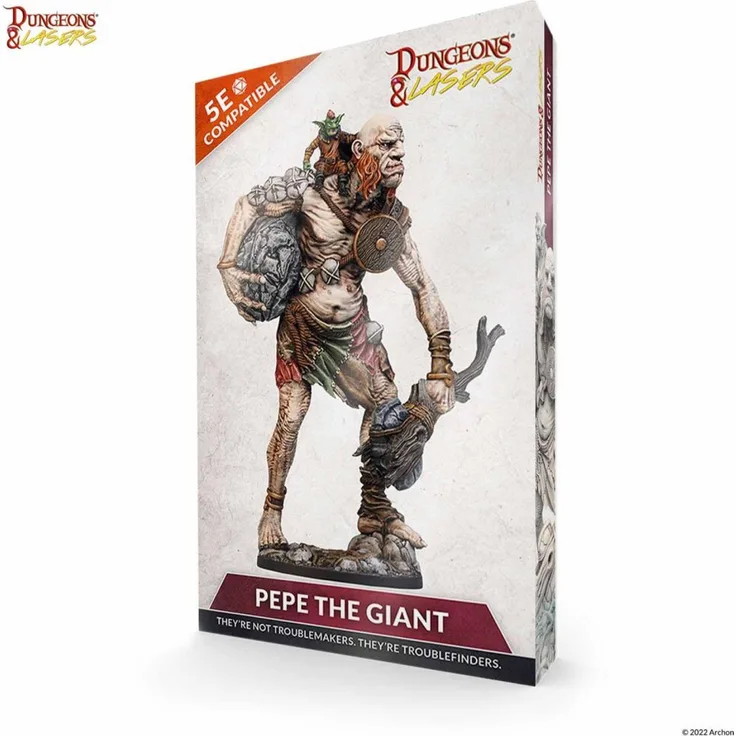 Archon Studio DNL0039: Dungeons & Lasers Miniaturen, Pepe der Riese, unbemalt und unmontiert