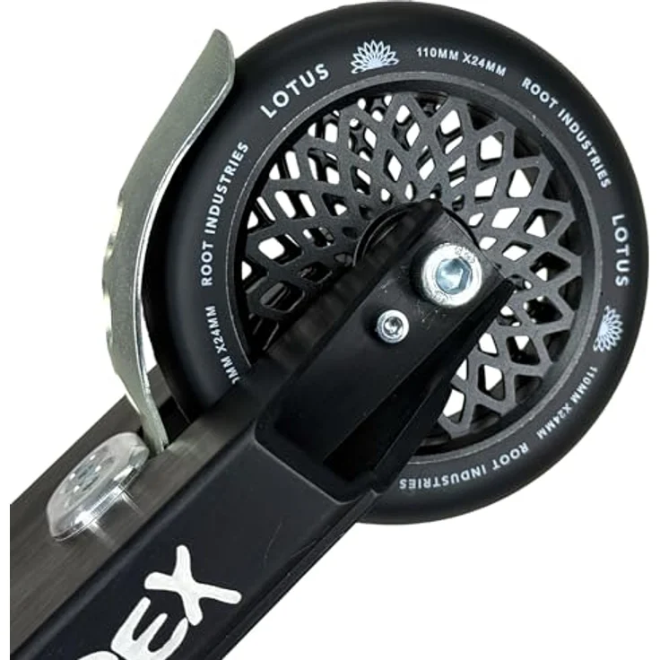 Root Industries Lotus Stunt-Scooter Rolle 110mm Schwarz/PU Schwarz - Leichtgewichtige Hollowcore Räder mit perforiertem Kern – Bild 4
