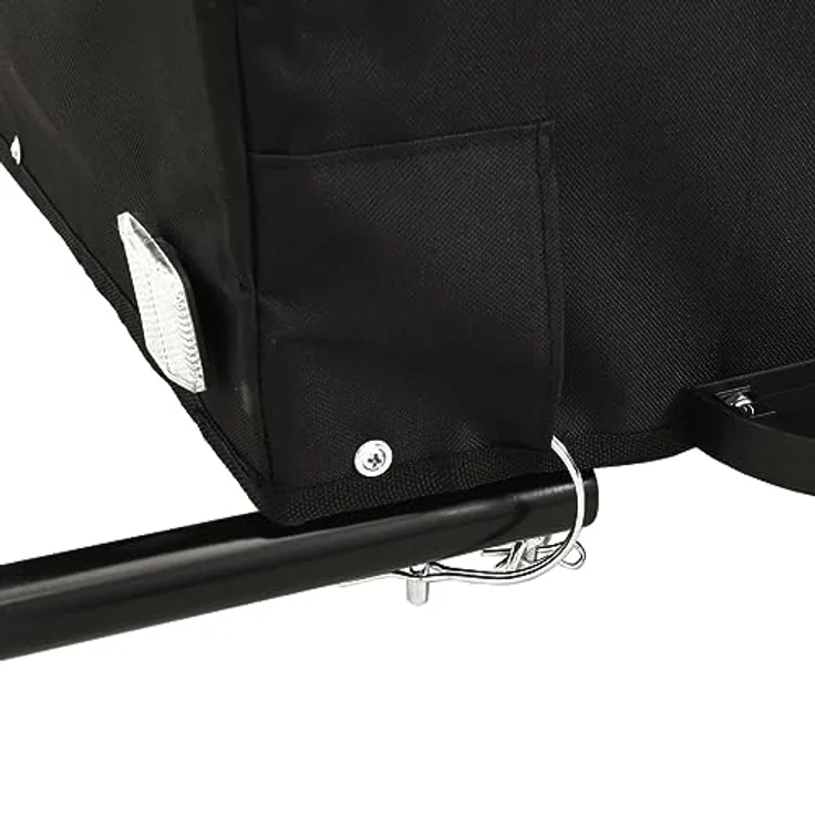 vidaXL Fahrradlastenanhänger Lastenanhänger für Fahrrad Schwarz und Gelb 30 kg Eisen, mit Deichsel und Sicherheitsflagge – Bild 5