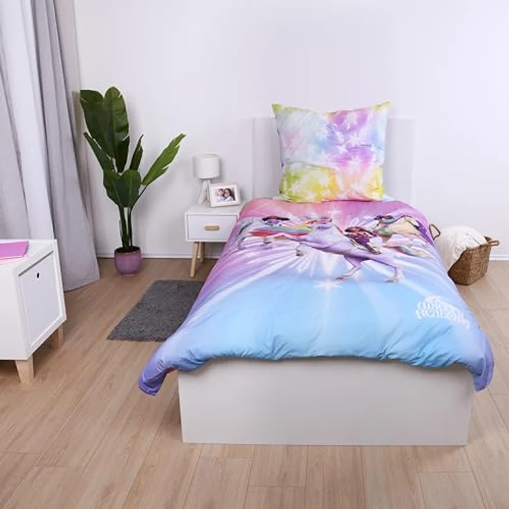 Herding Bettwäsche Unicorn Academy, 100% Baumwolle/Renforcé, Kopfkissenbezug 80 x 80 cm, Bettbezug 135 x 200 cm, Reißverschluss, Wendemotiv, Multicolor – Bild 3