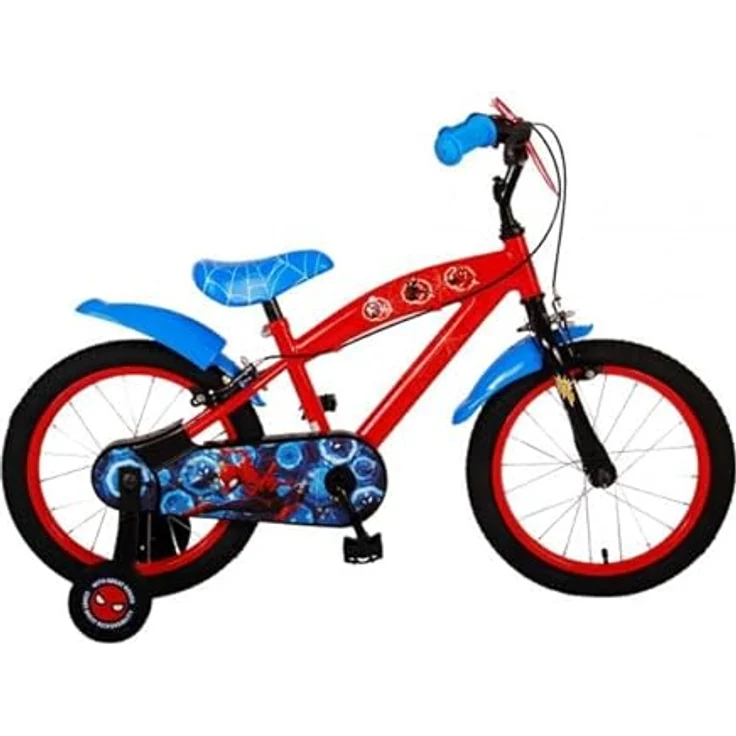 Volare Kinderfahrrad Ultimate Spider-Man Jungen 16 Zoll Kinderrad in Blau/Rot, Luftbereifung und höhenverstellbar – Bild 1