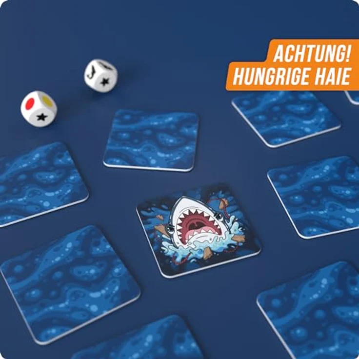 DENKRIESEN Haifischen | Kartenlegespiel | Ab 6 Jahren | 2-5 Spieler | Familienspiel – Bild 4