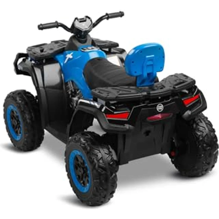 TOYZ Rush Quad Kinder, Akkubetriebenes Fahrzeug mit 4-Rad-Antrieb, 80W Motor, FM-Radio, Bluetooth, Blau – Bild 2