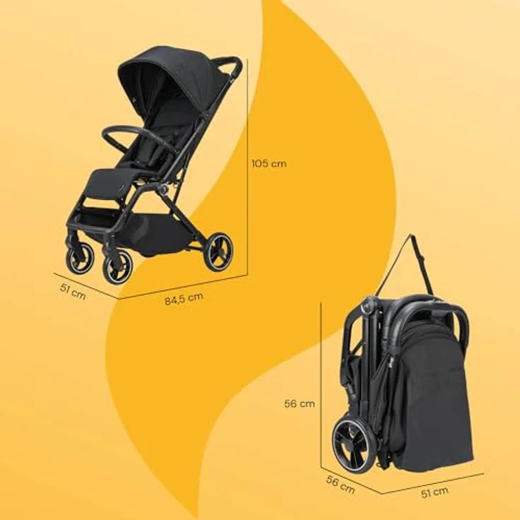 Osann Kinder-Buggy Boogy 2, 0 - 22 kg inkl. Regenverdeck, große Räder, Einhand-Faltmechanismus – Bild 2