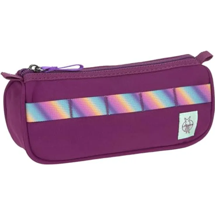 LÄSSIG Soft Pencil Case Unique Lilac, geräumiges Schlampermäppchen mit Zipper, 21,5 x 10,5 x 6 cm