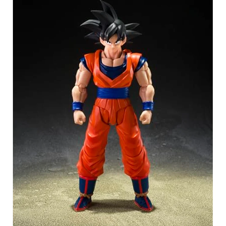 TAMASHII NATIONS Dragon Ball Z Son Goku S.H.Figuarts Actionfigur, detailgetreu gestaltet mit austauschbaren Gesichtsausdrucksteilen und verbesserter Artikulation in Cell-Saga-Kleidung – Bild 3