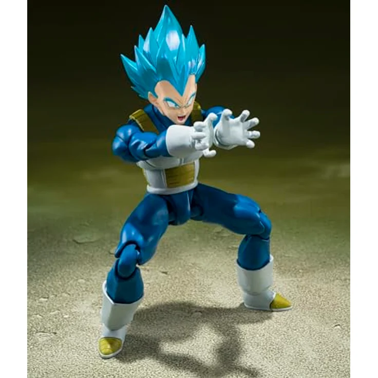 Bandai Tamashii Nations Dragon Ball Super S.H. Figuarts Actionfigur Super Saiyan God Super Saiyan Vegeta - Unwavering Saiyan Pride, 14 cm mit Zubehör und Austauschteilen – Bild 3