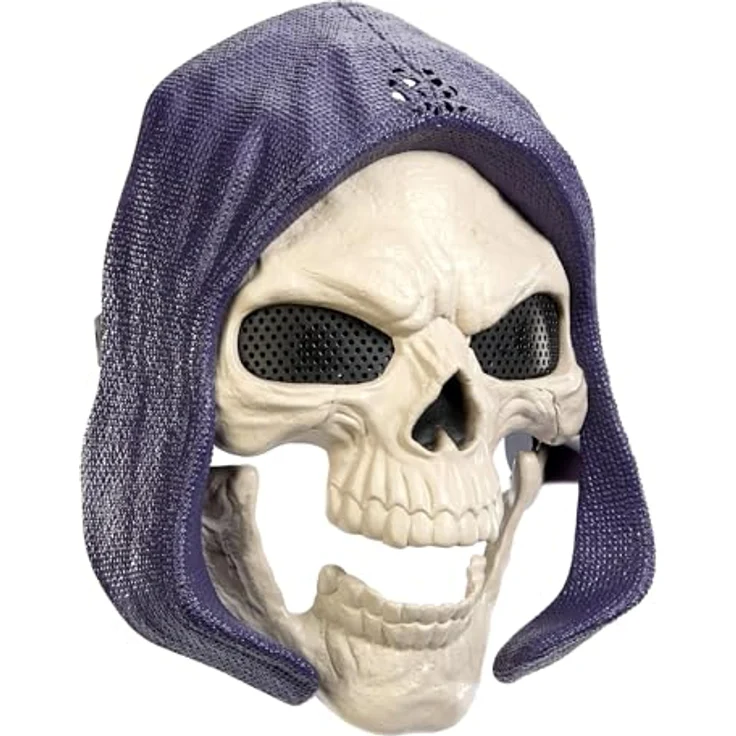 Mattel GmbH Verkleidungsmaske Masters of the Universe Skeletor, mit 6 Sprüchen und leuchtenden Augen, für Kinder ab 6 Jahren – Bild 6