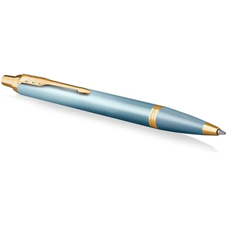 Parker Pen IM Writing Rituals, Ballpoint Pen in Turquoise Green Finish mit Gradient und Gold Trims, Medium P (Blau)