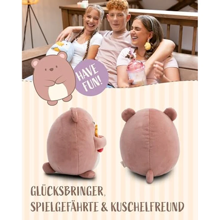 NICI MYMOCHI Kuscheltier Bär Nomo 27 cm mit Pommes - Liebevoll gestaltet, Flauschiges Stofftier zum Kuscheln - Braun – Bild 5