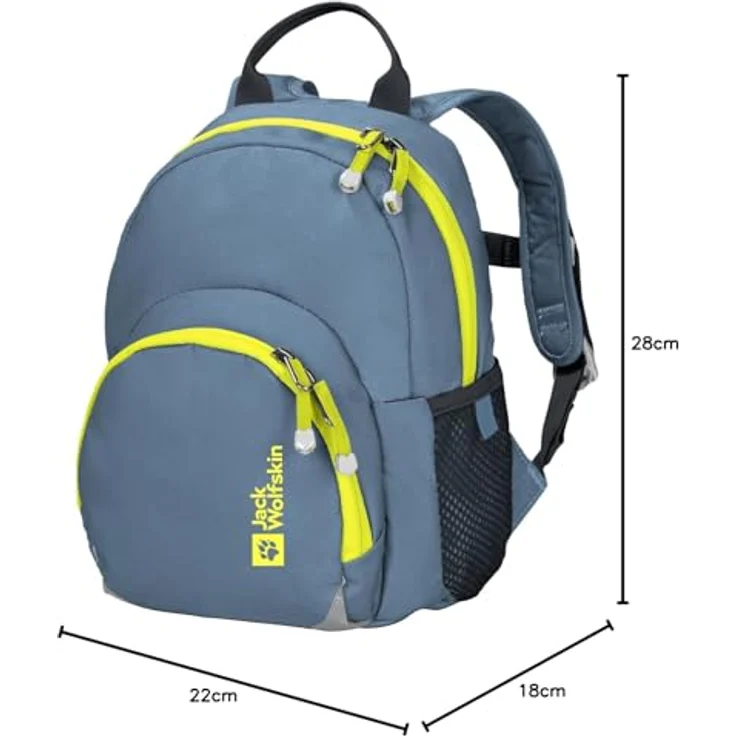 Jack Wolfskin Buttercup Kinderrucksack, 28 cm, blauer Kindergartenrucksack aus 100% Polyester, 22 x 18 x 28 cm – Bild 9