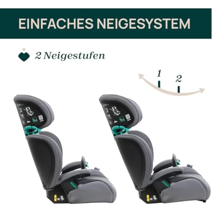 Chicco QUIZY I-SIZE LITE, Kindersitz für 100-150 cm, leicht, verstellbare Kopfstütze, Einhand-Sitzwinkeleinstellung – Bild 3