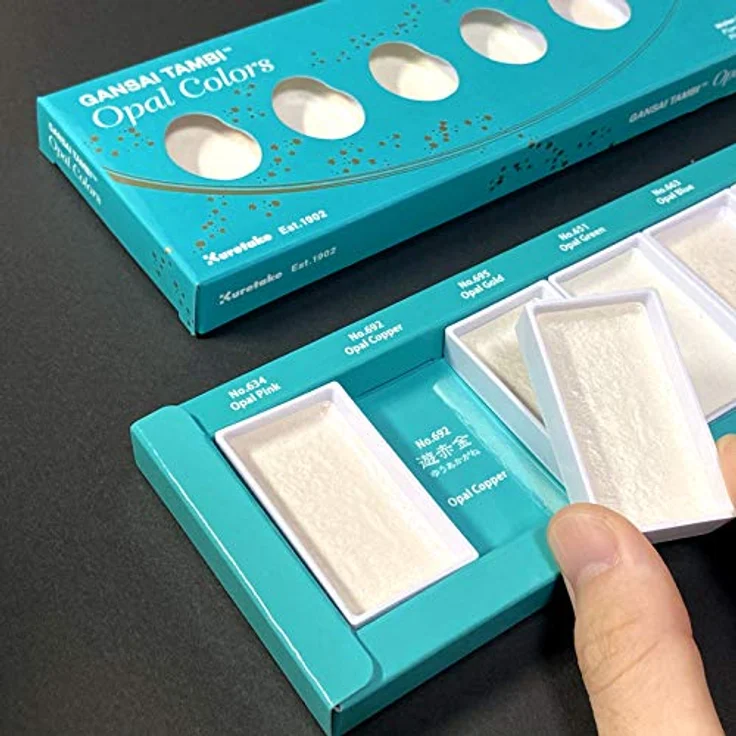 Kuretake ZIG GANSAI TAMBI 6 Farben Set, Malfarben in opalen Farbtönen – Bild 2