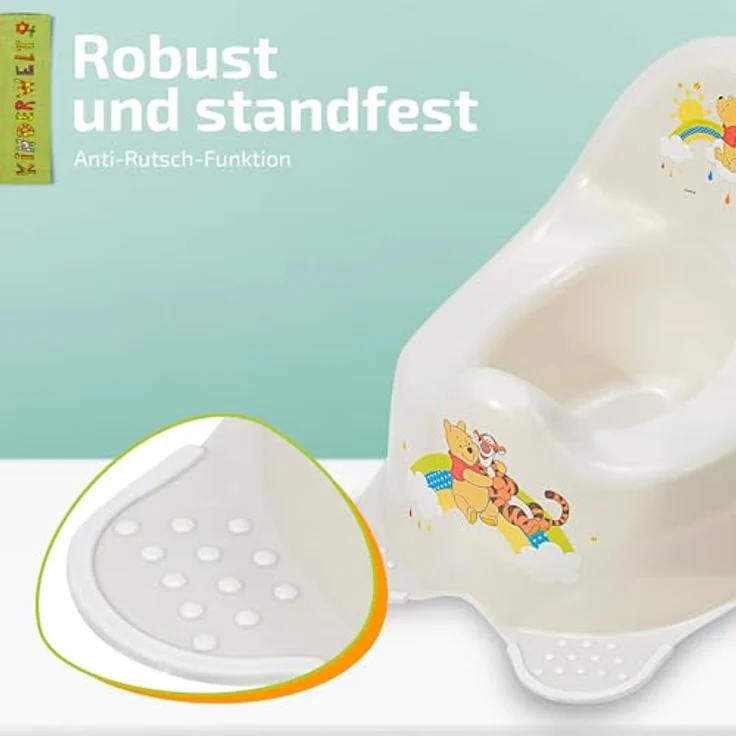 Perl Premium Töpfchen Disney Winnie Puuh für Babys und Kinder stabiler Babytopf mit Anti-Rutsch-Funktion perl weiß mit einzigartiger Maserung individueller angenehmer Glitzereffekt – Bild 3