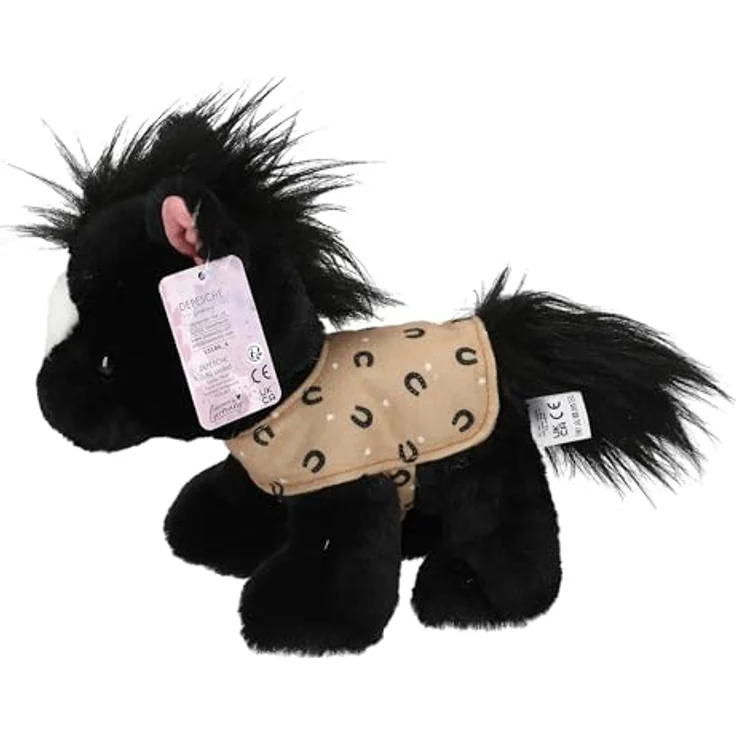 Depesche 13186 Miss Melody - Kuscheltier Pferd Black Angel in Schwarz und Weiß, ca. 20 cm groß mit Satteldecke – Bild 5