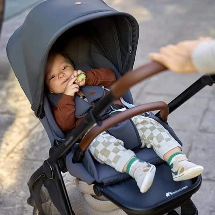 Bebeconfort Luvia Trio, Kombikinderwagen 3 in 1 mit Babyschale und Aufsatz, Smartes Faltsystem, Verstellbarer Schieber, für Kinder 0–4 Jahre, Mineral Graphite – Bild 13