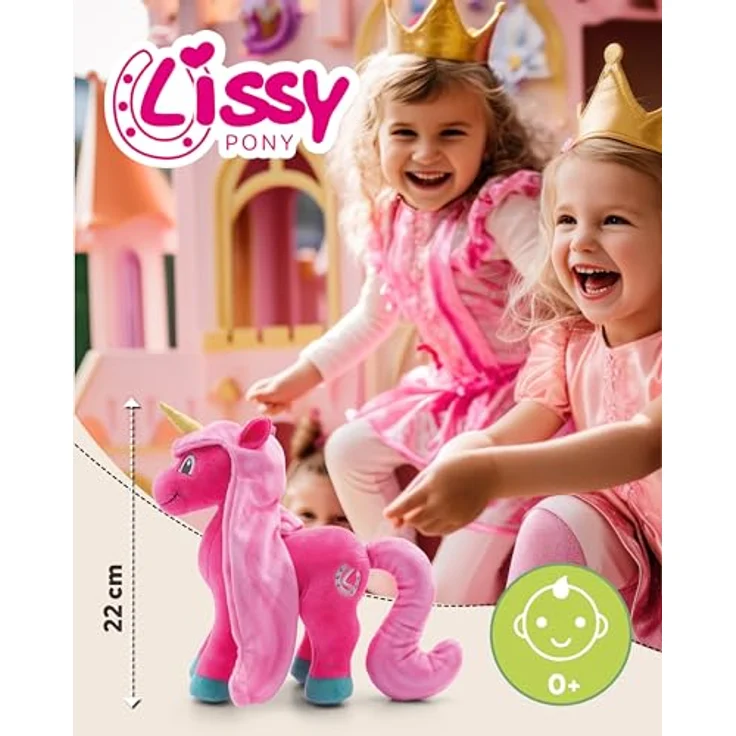 NICI Lissy PONY Antonia, 22cm Einhorn Kuscheltier aus weichem Plüsch in Pink mit Glitzerhorn, ideales Plüschtier zum Kuscheln und Spielen für Kinder und Erwachsene, tolle Geschenkidee - 49975 – Bild 2
