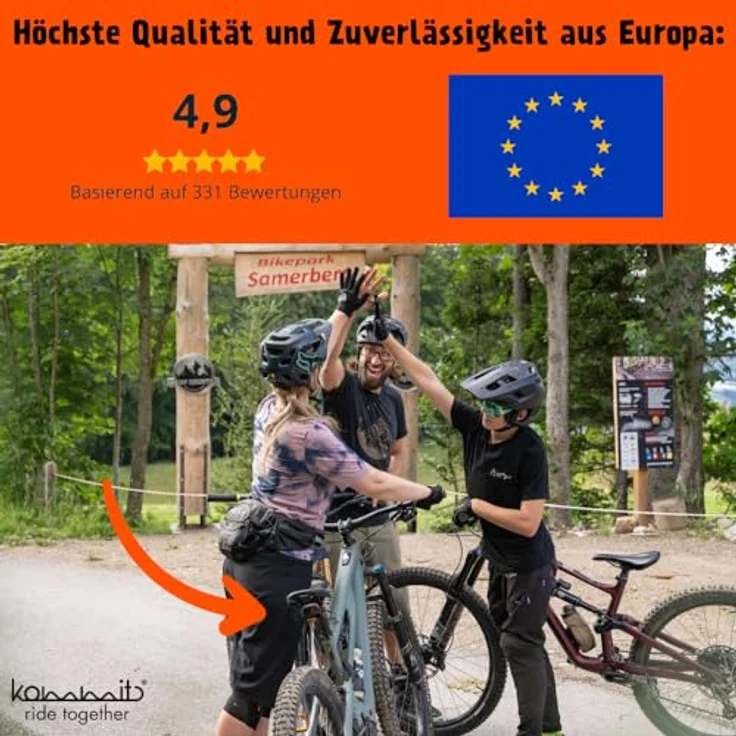 Kommit Zugsystem für Veloanhänger, leichtes und intuitives Fahrradanhänger Zubehör zur Erhöhung der Fahrstrecke mit Kindern – Bild 6