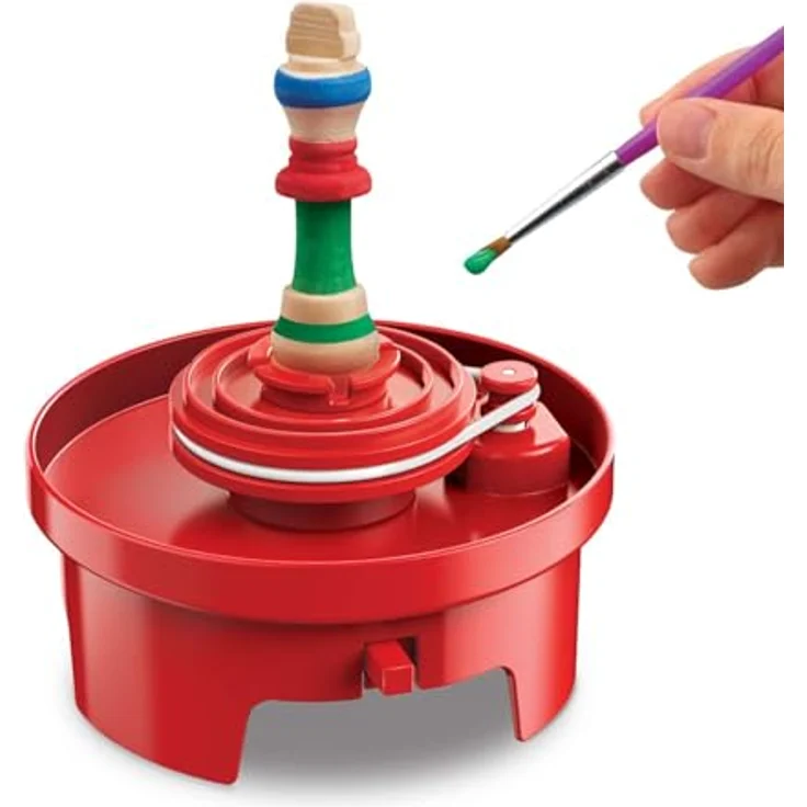 4M KidzLabs Schachspiel, Kreatives Set zur individuellen Gestaltung mit rotierender Lackiermaschine und Farben – Bild 3