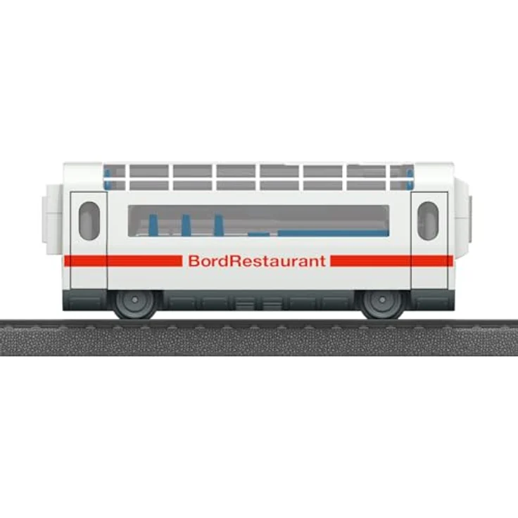 Märklin Spielzeug-Eisenbahn H0 ICE Bord Restaurant 44124, Speisewagen mit abnehmbarem transparentem Dach und Inneneinrichtung, 11,2 cm lang – Bild 1