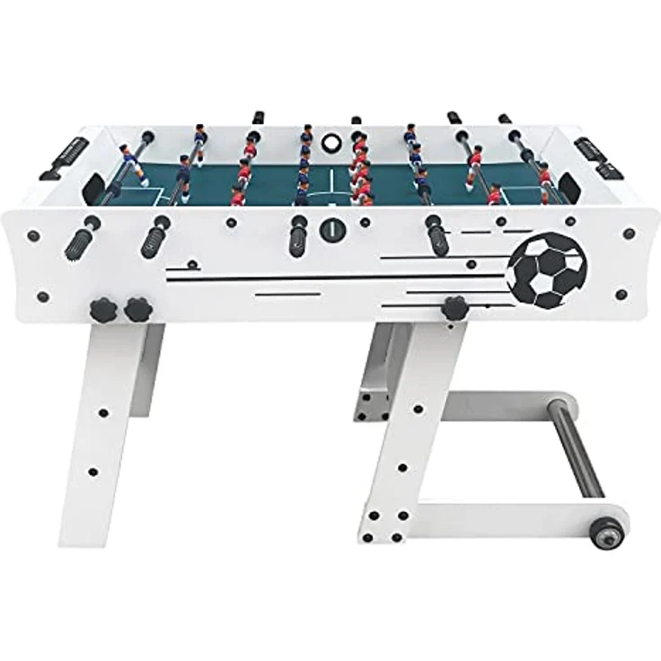 Cougar Scorpion Kick TS Tischkicker | Kickertisch in Weiß mit Teleskopstangen klappbar | Fußballtisch inkl. 2 Bälle & Punktezähler | Indoor Tischfußball für Kinder & Erwachsene | Maße 122x61x80 cm. – Bild 5