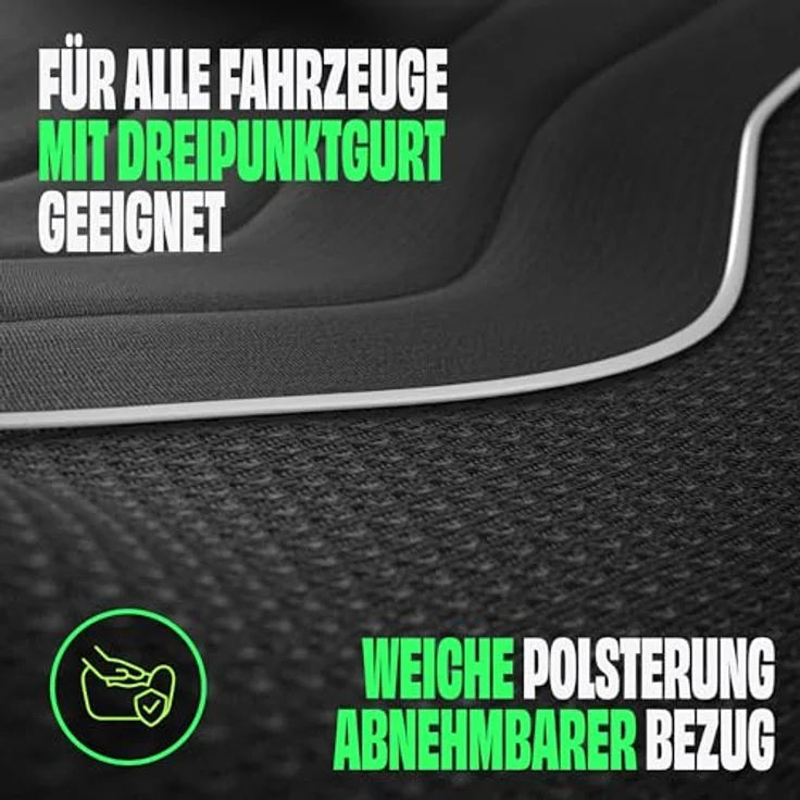 Bellelli EOS BOO Sitzerhöhung für Autositz, 15 – 36 kg, schwarz eos – Bild 5