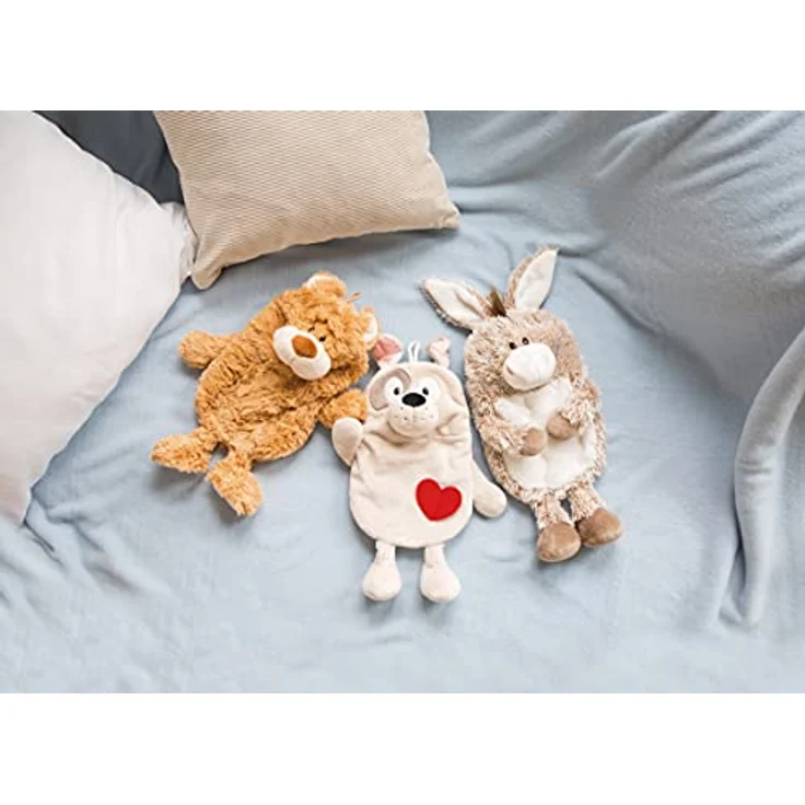 Nici Wärmflasche Esel, 350 ml 2in1 - Kuscheltier & Wärmflasche mit flauschigem Design – Bild 4