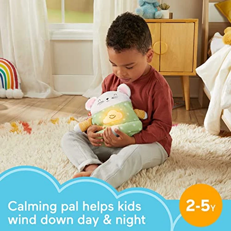Fisher-Price Meditationsmaus, französischsprachiges Kuscheltier mit drei Entspannungsmodi und weichen Texturen – Bild 2