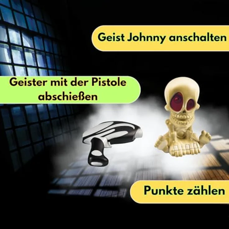 Hutter Trade Geisterjagd - Vertreibe sie alle! Brettspiel mit gruseligem Johnny Skeletti, für Kinder ab 3 Jahren – Bild 3