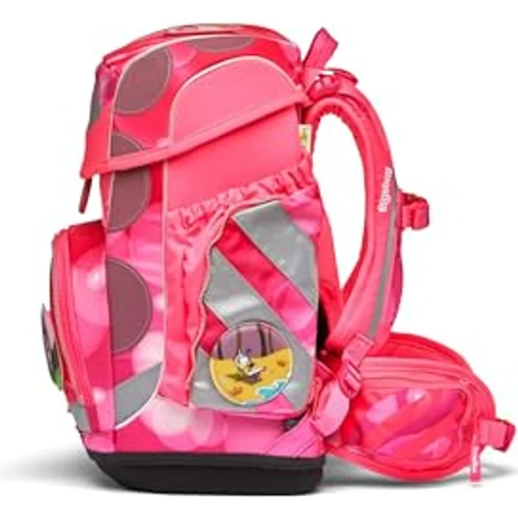 ergobag Cubo KuntBärbuntes Einhorn, 5-teiliges Schulranzen-Set, ergonomisch, für 1. bis 4. Klasse, reflektorisch, 19 l, PFC-frei – Bild 3