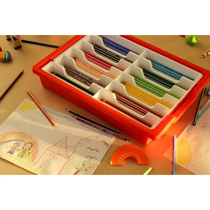 Dreikant-Buntstift - STABILO Trio dick - 96er Box - mit 12 verschiedenen Farben – Bild 5