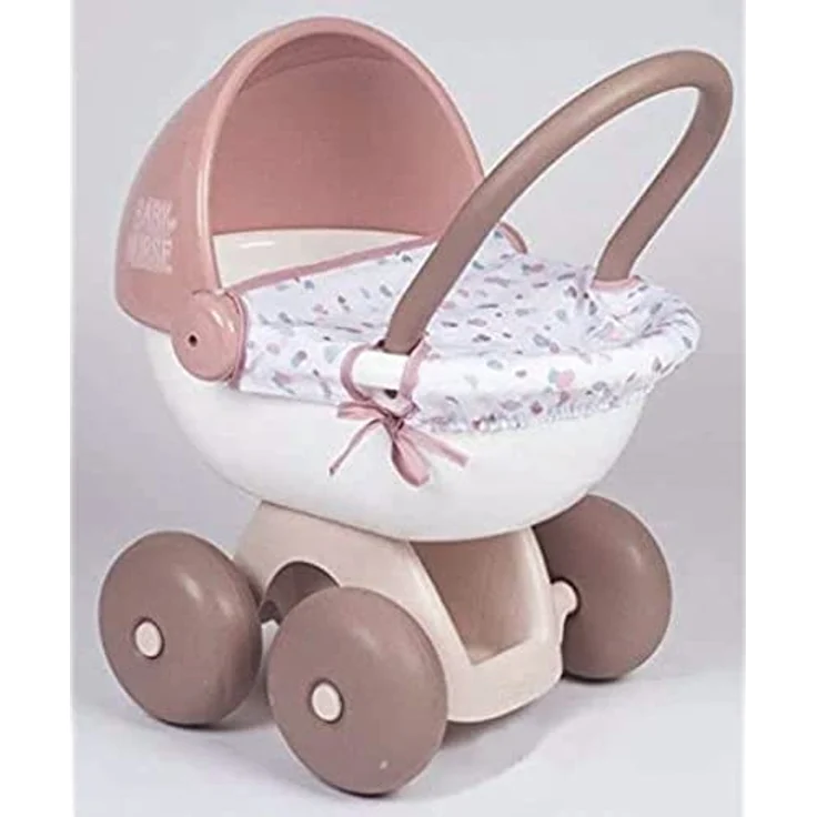 Smoby - Baby Nurse Puppenwagen - kleiner Puppenwagen für dein Püppchen bis 42 cm, mit waschbarem Stoffbezug, für Kinder ab 18 Monaten – Bild 1