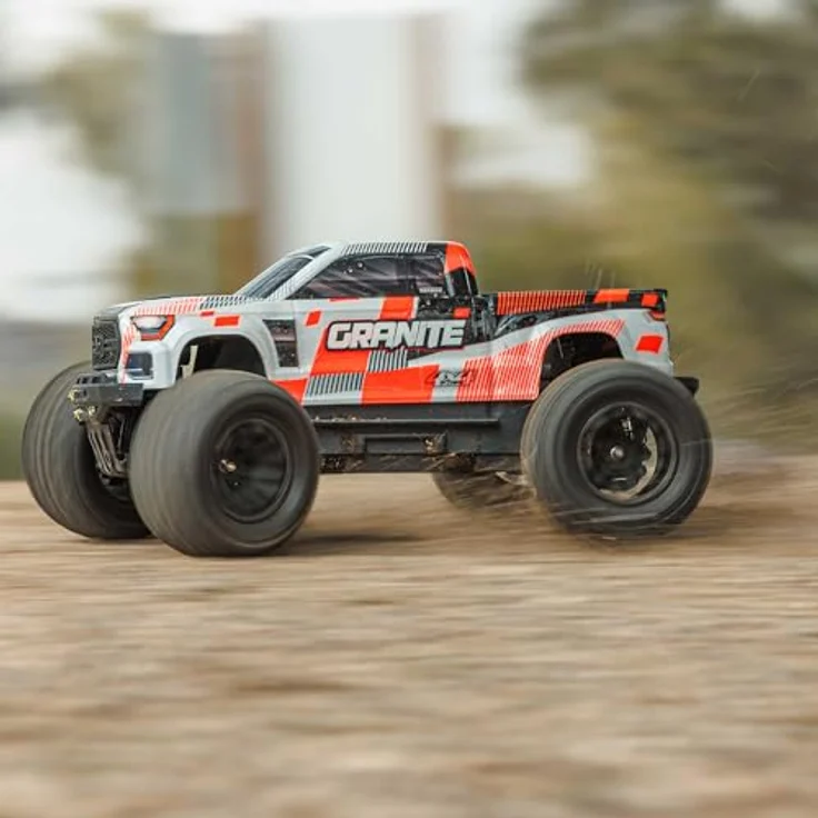 Arrma 1:10 GRANITE MEGA 665 4X4 RTR Monster Truck, orange, mit Bürstenmotor und robuster Bauweise für Action auf verschiedenen Untergründen – Bild 3