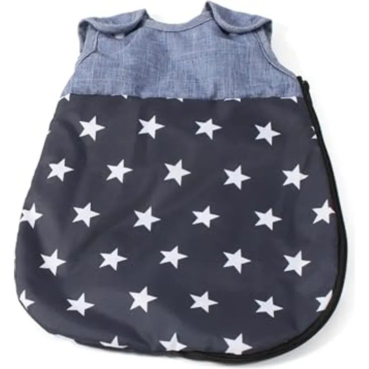 CHIC2000 Puppen Schlafsack Bola, Sternchen, für Puppen bis 46 cm, Wickelunterlage und Reißverschlussöffnung