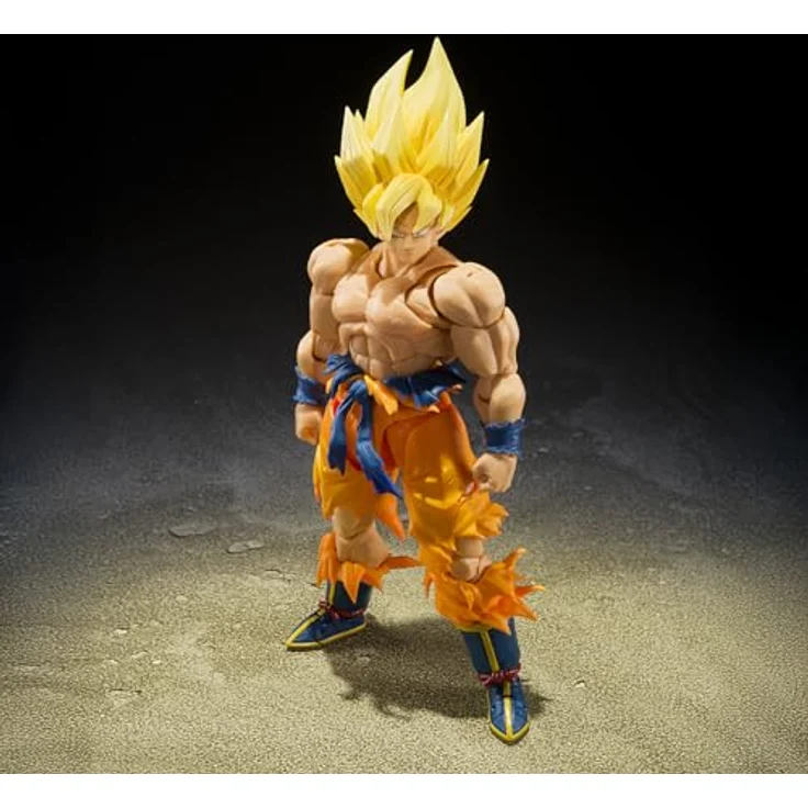 TAMASHII NATIONS Super Saiyan Son Goku Figur, 15,4 cm, Legendäre Saiyajin-Transformation, Dragon Ball Z SH Figuarts Best Selection – Bild 1