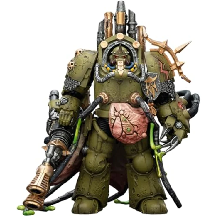 JOYTOY Warhammer 40,000 Actionfigur Death Guard Lord of Virulence, 14 cm mit Power Fist und Twin Plague Spewer – Bild 1