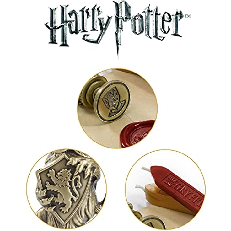 The Noble Collection Stempel Siegel Stempel Gryffindor, Metall, 10,6 cm, inkl. zwei Wachsstifte – Bild 5