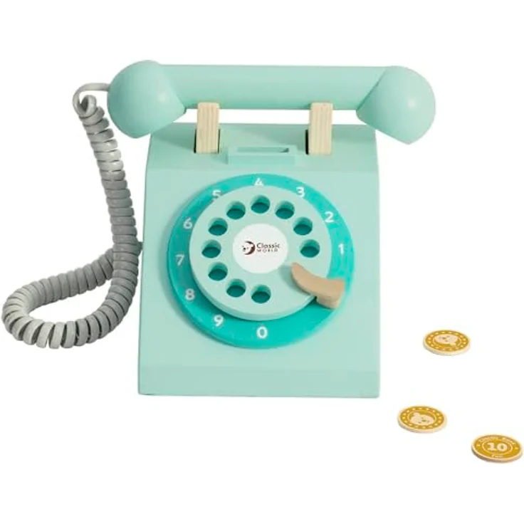 Classic World Spieltelefon (Deutsch), klassisches Design zur Förderung von Dialogen und Feinmotorik – Bild 1