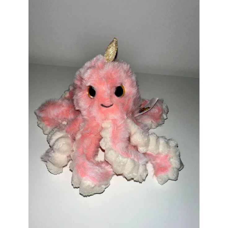 soma Kuscheltier Krake Plüsch Spielzeug Octopus Kuscheltier Krake rosa 15 cm Bagclip (1-St), Super weicher Plüsch Stofftier