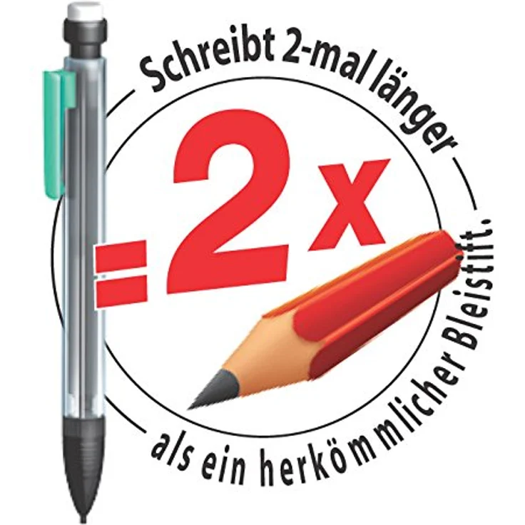 BIC Matic Druckbleistift, 0,7 mm mit 3 Ersatzminen und Radiertip, Taschenclip – Bild 10