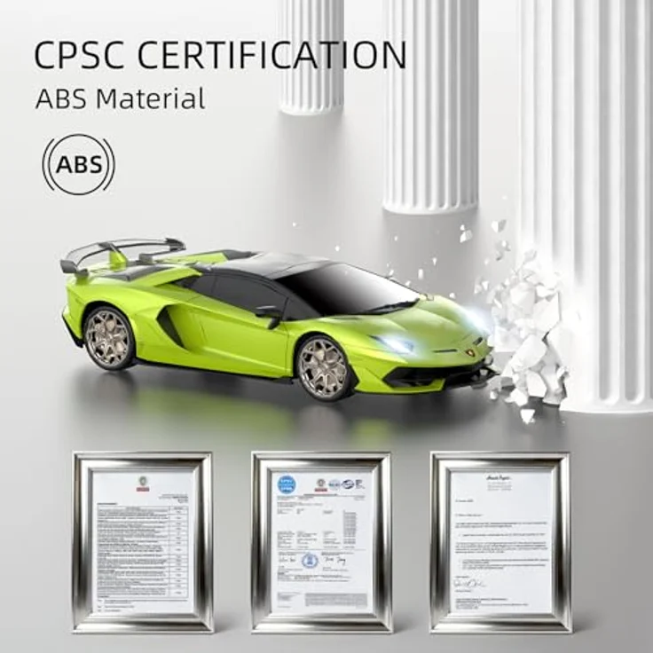 AEROQUEST 1:24 Lamborghini SVJ Roadster Ferngesteuertes Auto, 2.4GHz mit umweltfreundlichem Material, grün – Bild 5
