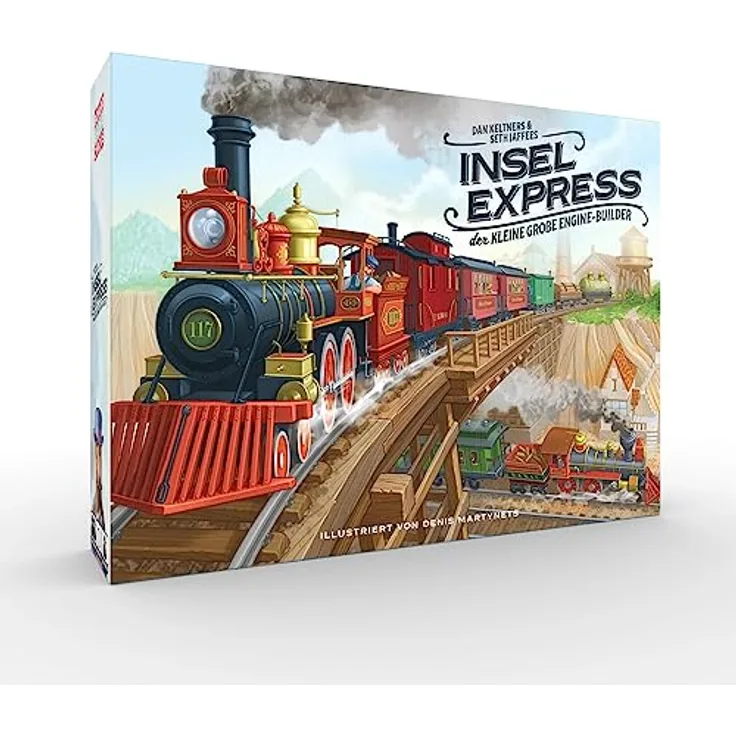 Board Game Circus Insel-Express Deluxe, Brettspiel mit hoher Qualität, weiß