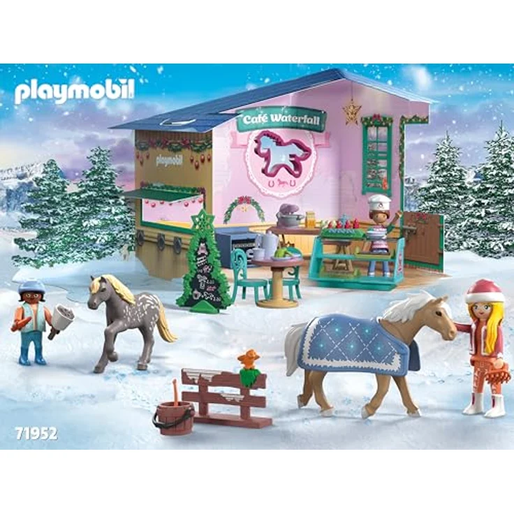 PLAYMOBIL Horses of Waterfall 71952, Adventskalender Weihnachtsbacken im Reitcafé für Pferdefans mit täglichen Überraschungen und Zubehör, geeignet für Kinder ab 4 Jahren – Bild 4